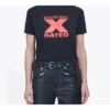 X-Rated Small, vestibilità slim, maniche corte, nero 612964TIVA71076